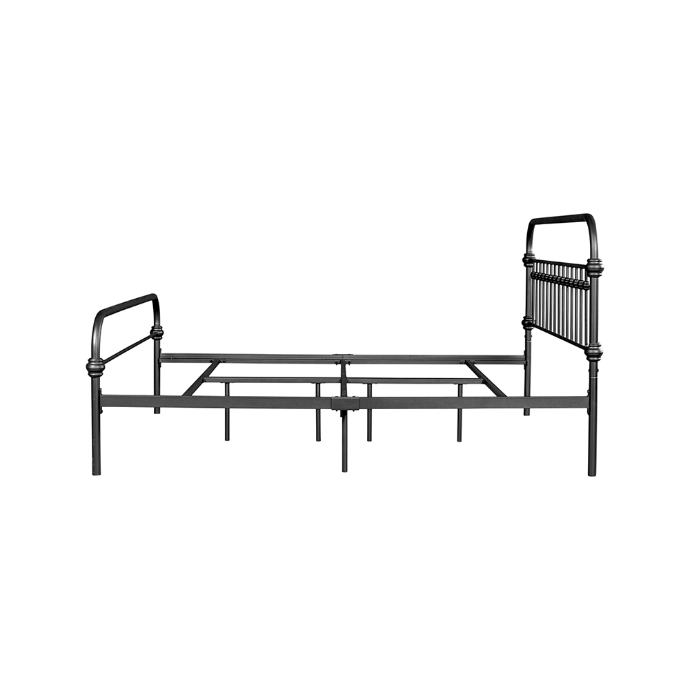 Full Size Platform Bed Frame with Headboard and Metal Slats Support, No Box Spring Needed (Only Frame) - Black