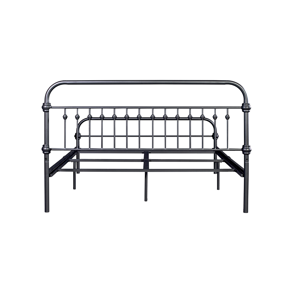 Full Size Platform Bed Frame with Headboard and Metal Slats Support, No Box Spring Needed (Only Frame) - Black