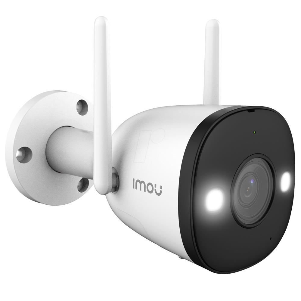 Dahua IMOU Bullet 2 WiFi Security Camera 1080P HD Smart Color Night Vision IP67 Weather Resistant Built-in Spotlight Home Company Security Monitor - White