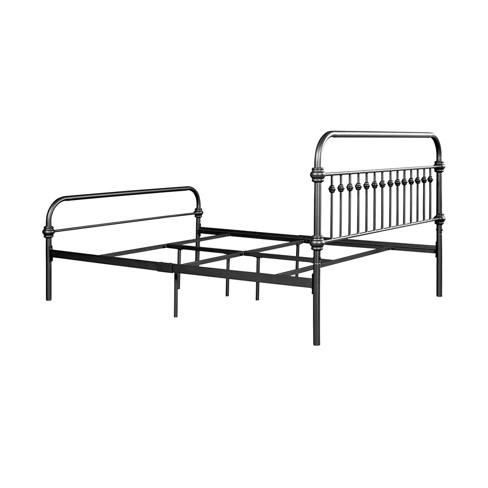 Full Size Platform Bed Frame with Headboard and Metal Slats Support, No Box Spring Needed (Only Frame) - Black