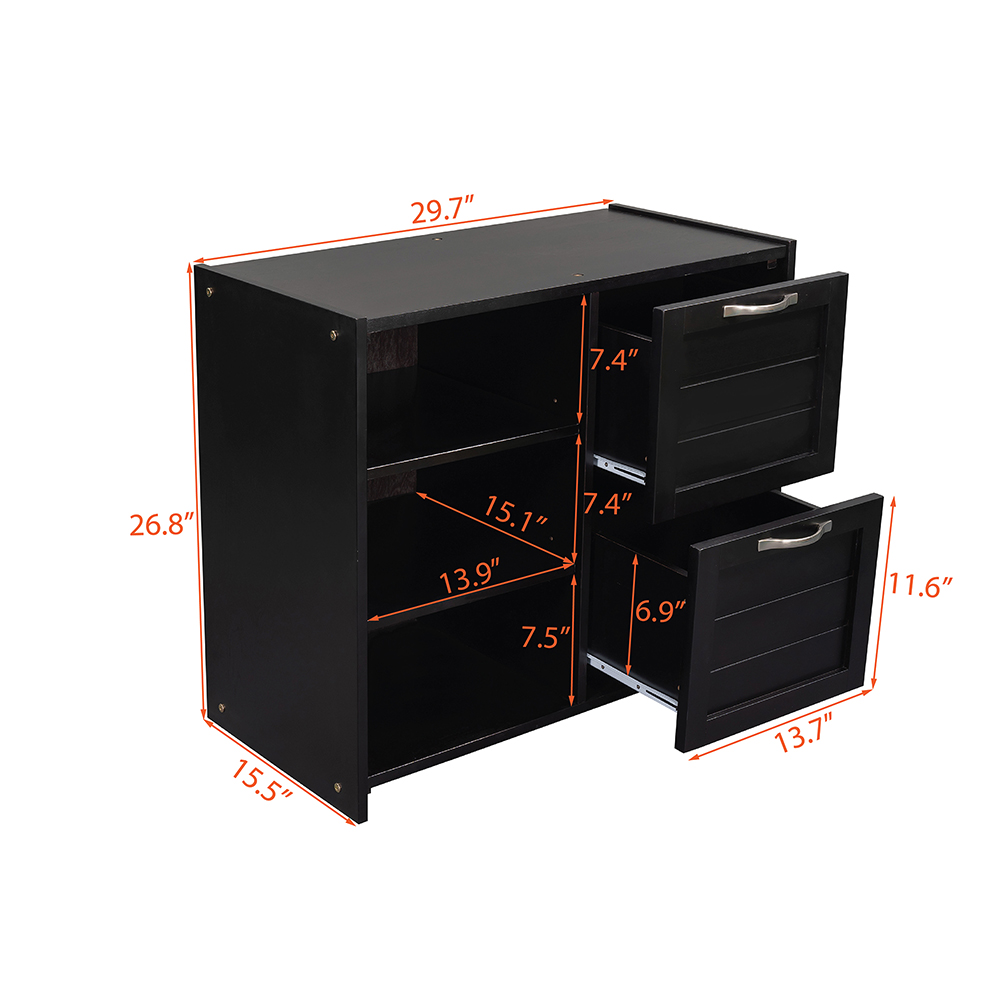 Twin-Size Loft Bed Frame with Storage Cabinets, Shelves, Slide, and Wooden Slats Support, No Box Spring Required, for Kids, Teens, Boys, Girls (Frame Only) - Espresso