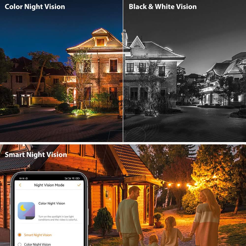 Dahua IMOU Bullet 2 WiFi Security Camera 1080P HD Smart Color Night Vision IP67 Weather Resistant Built-in Spotlight Home Company Security Monitor - White