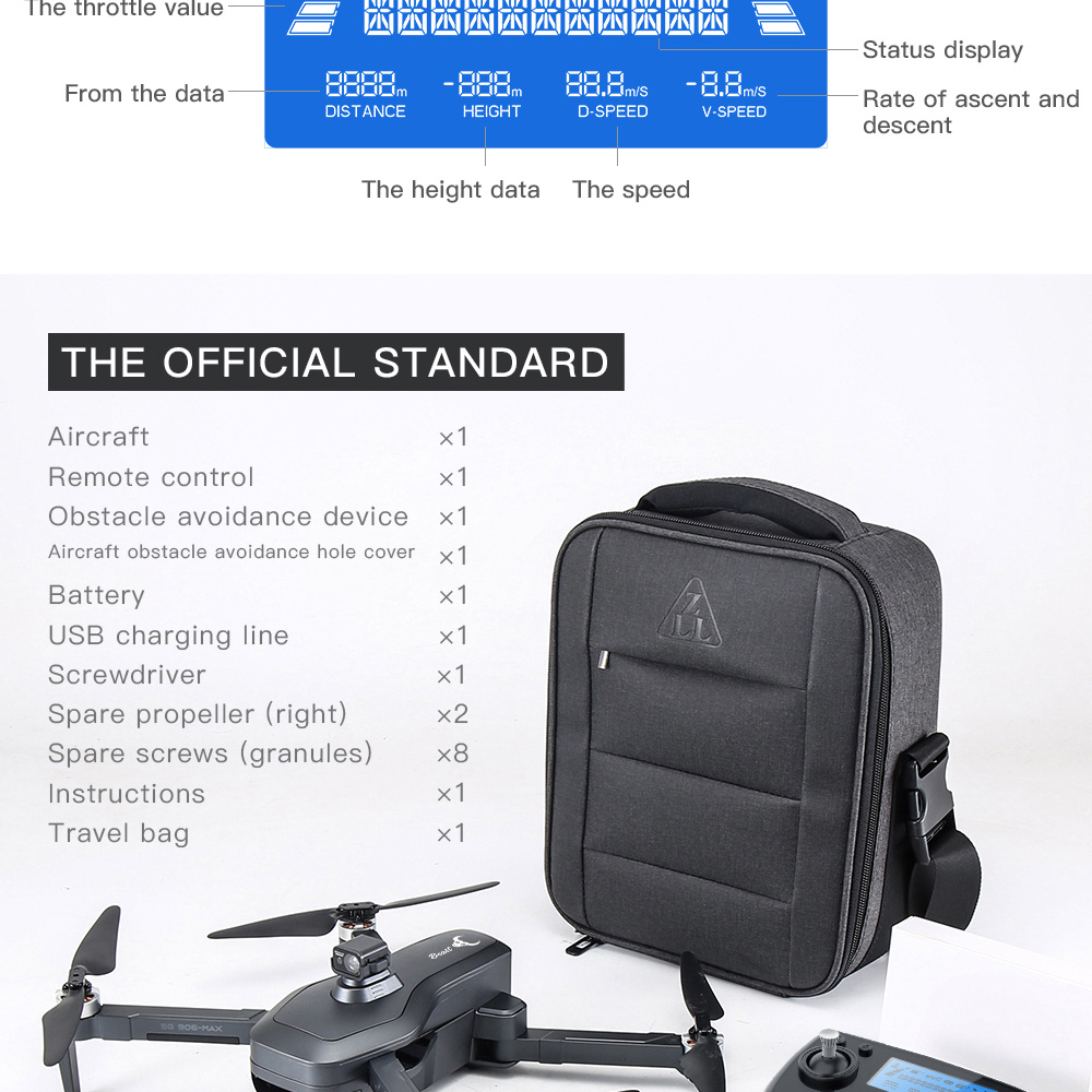 ZLL SG906 MAX1 Beast 3+ 4K 5G WIFI 3KM FPV with 3-Axis Gimbal Obstacle Avoidance Brushless RC Drone - One Battery