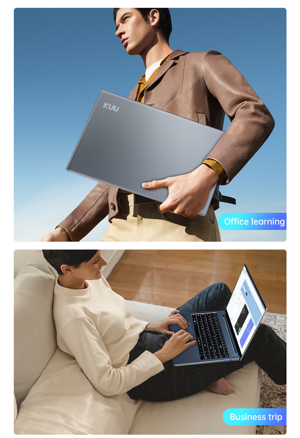 KUU G3 Laptop 15.6" IPS Screen AMD Ryzen R5 4600H 8GB DDR4 RAM 512GB SSD AMD Radeon Graphics 48Wh Battery Capacity Windows 10 EU Plug - Silver