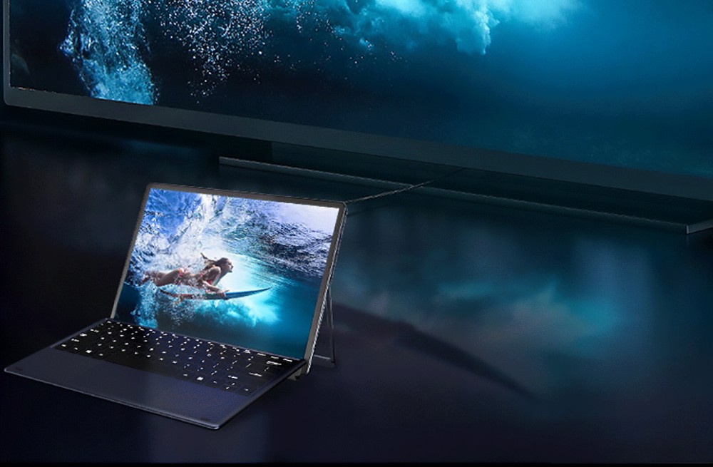 KUU Lepad 2-in-1 Laptop 12 inch 2K HD Touch Screen Intel Celeron Processor N3450 8GB RAM 256GB SSD 5000 mAh Battery