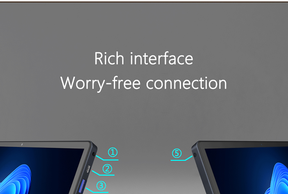 KUU Lepad 2-in-1 Laptop 12 inch 2K HD Touch Screen Intel Celeron Processor N3450 8GB RAM 256GB SSD 5000 mAh Battery