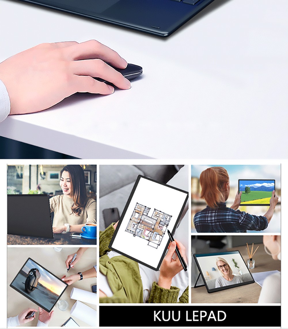 KUU Lepad 2-in-1 Laptop 12 inch 2K HD Touch Screen Intel Celeron Processor N3450 8GB RAM 256GB SSD 5000 mAh Battery