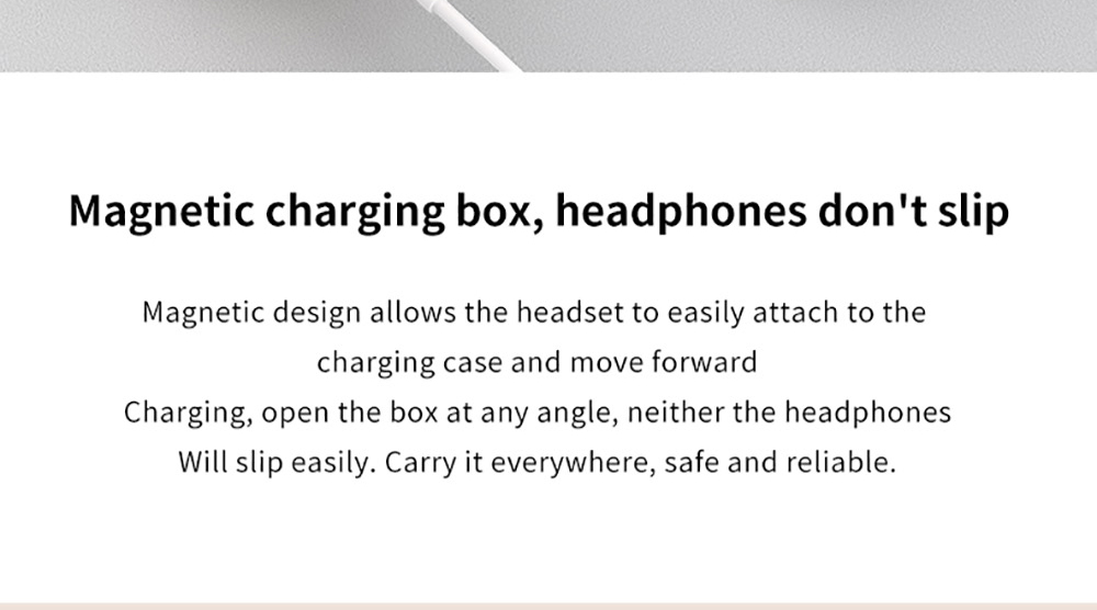 TWS-T2S Bluetooth 5.0 Wireless Earbuds,Dynamic Sound,Zero Delay, Type C - Black