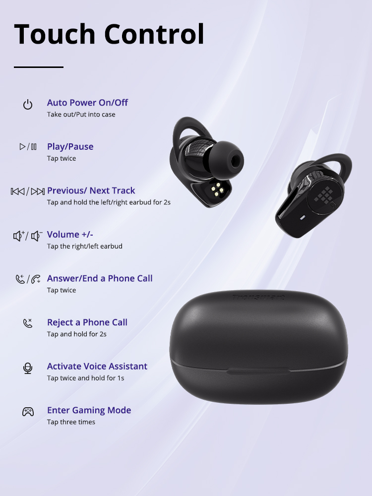 Tronsmart Onyx Prime QCC3040 Hybrid Dual-driver Wireless Earbuds, Bluetooth 5.2 in-Ear Headphone, True Wireless Stereo Headphones, Qualcomm aptX Adaptive with Detailed Sound, TrueWireless Mirroring, 40 Hrs Playtime, cVc 8.0