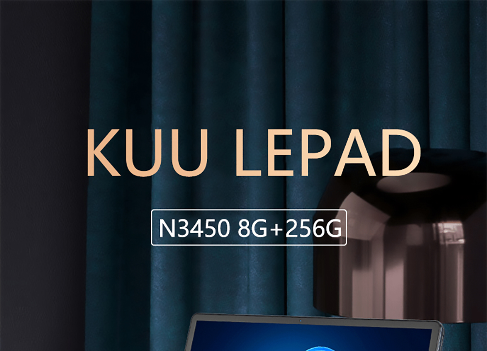 KUU Lepad 2-in-1 Laptop 12 inch 2K HD Touch Screen Intel Celeron Processor N3450 8GB RAM 256GB SSD 5000 mAh Battery