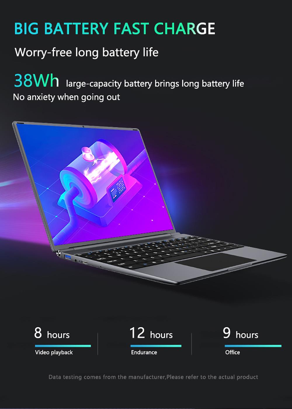 KUU YOBOOK M Laptop 13.5" 3000*2000 IPS Screen Intel Celeron N4020 6GB RAM 128GB SSD Windows 10 5000mAh Battery