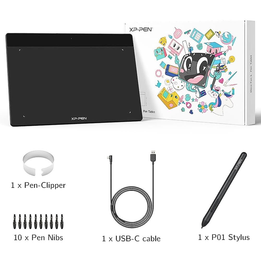 XP-PEN Deco Fun XS Graphic Tablet with 4.8 x 3 Inch Work Surface, for OSU Drawing, Online Education, Business Signature, Compatible with Android, Mac, Linux, Windows, Chrome OS - Blue