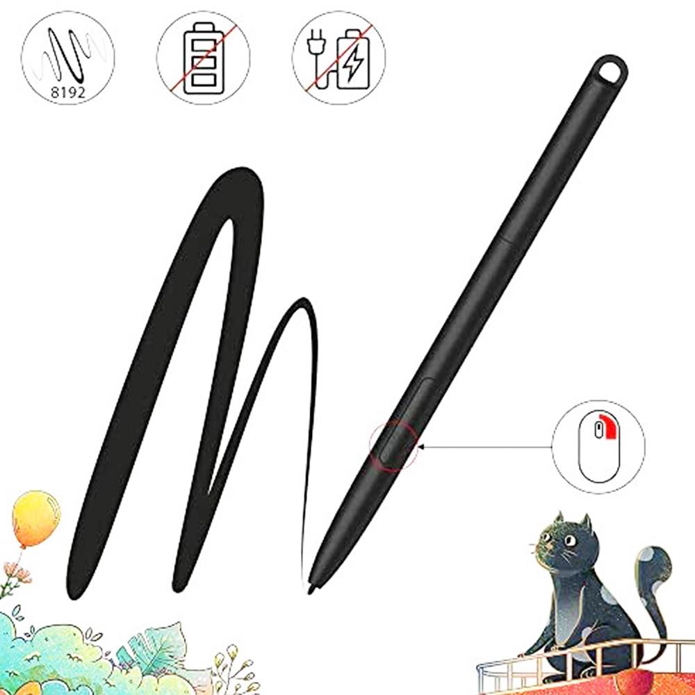 XP-PEN Star G960 Graphic Tablet with 8.35 x 5.33 Inch Work Surface, 8192 Level Stylus Pen, for Drawing, Design, Editing, Compatible with Mac, Windows - Black