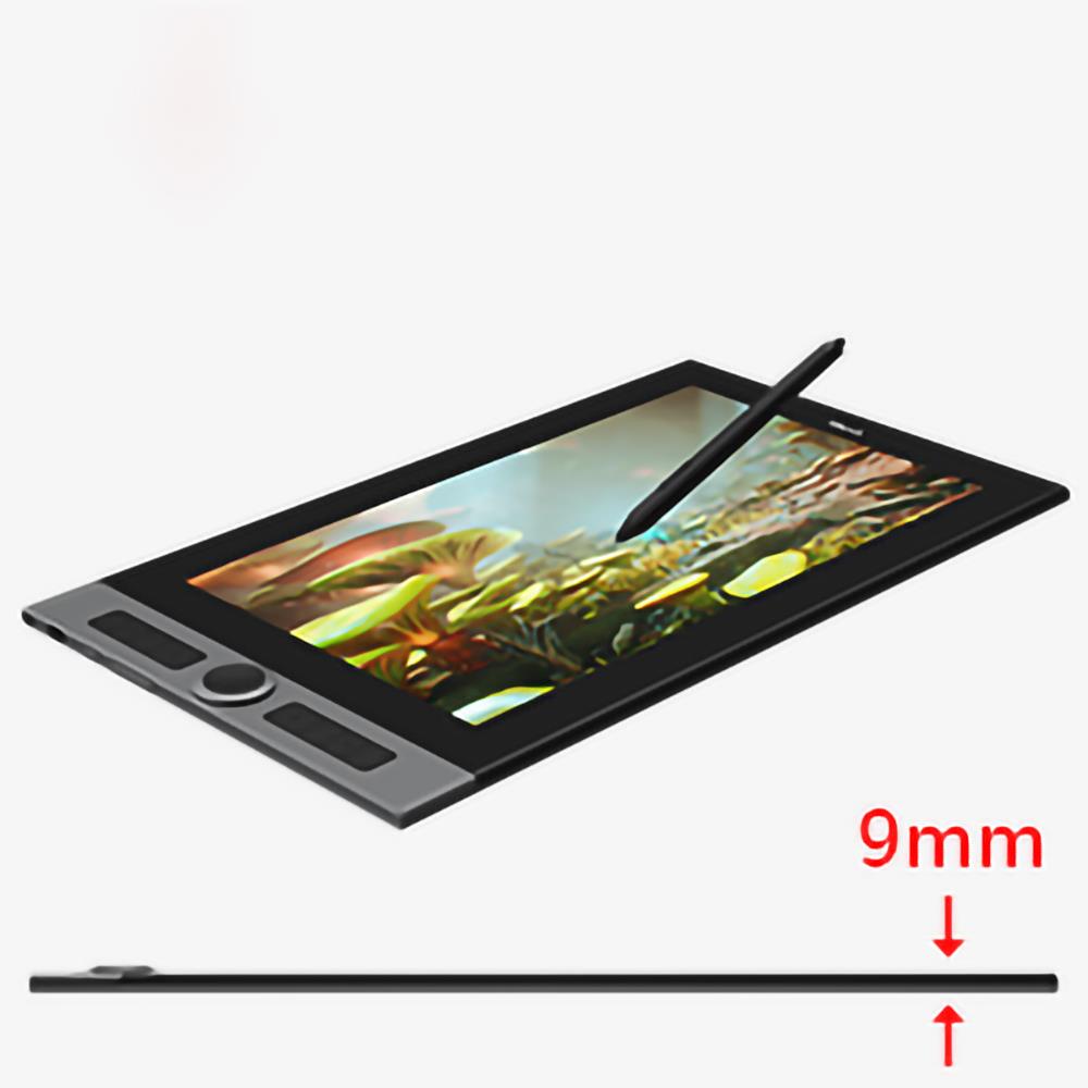 XP-PEN Artist Pro 16 Graphic Tablet with 15.4 Inch 133% sRGB Display, 8192 Level Stylus Pen, for Drawing, Design, Editing, Compatible with Windows, Mac, Linux - Black