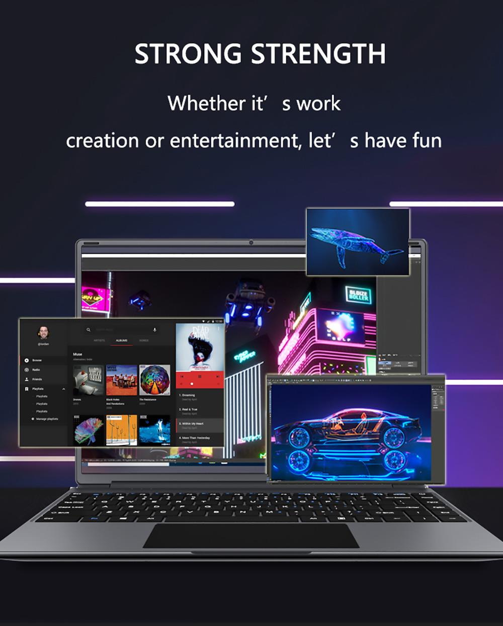 KUU YOBOOK M Laptop 13.5" 3000*2000 IPS Screen Intel Celeron N4020 6GB RAM 128GB SSD Windows 10 5000mAh Battery