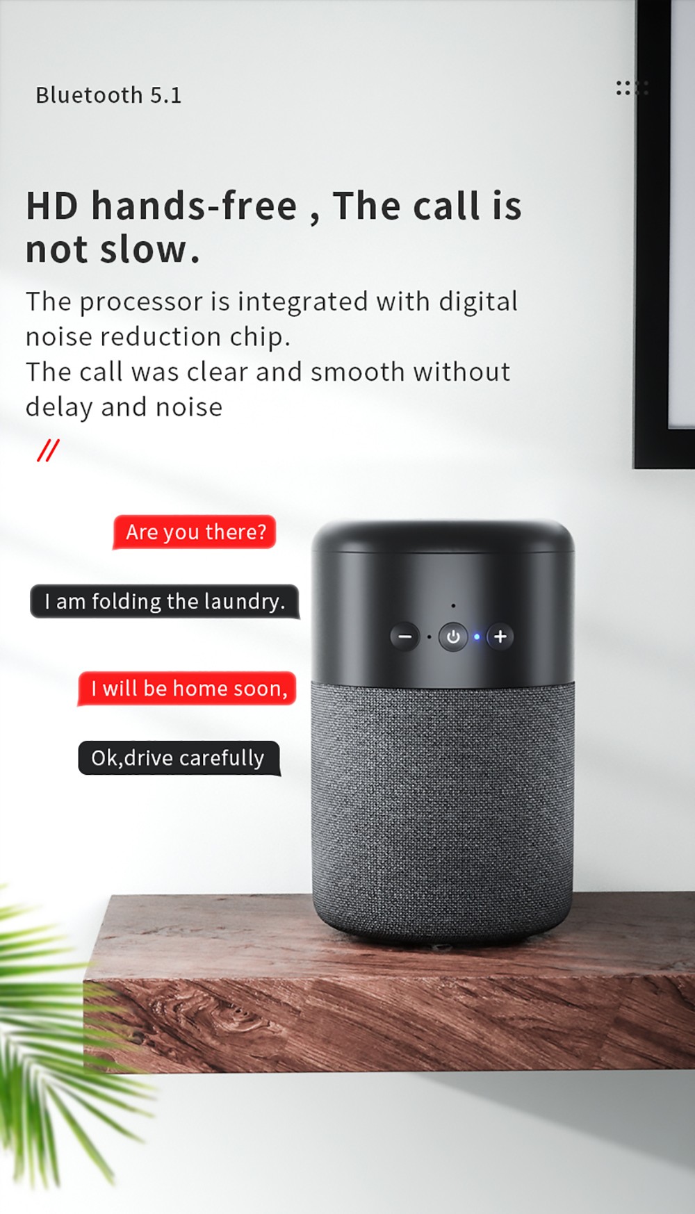 B20 2in1 Mini Portable Outdoor Wireless Speaker with Earphone Touch Control - White