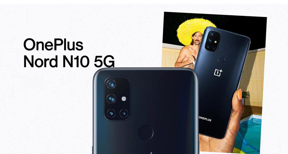 OnePlus Nord N10 Global Version 5G Smartphone 6.49" FHD+ Screen 90Hz Refresh Rate Snapdragon 690 6GB RAM 128GB ROM Quad Rear Cameras Android 10 4300mAh Battery - Gray