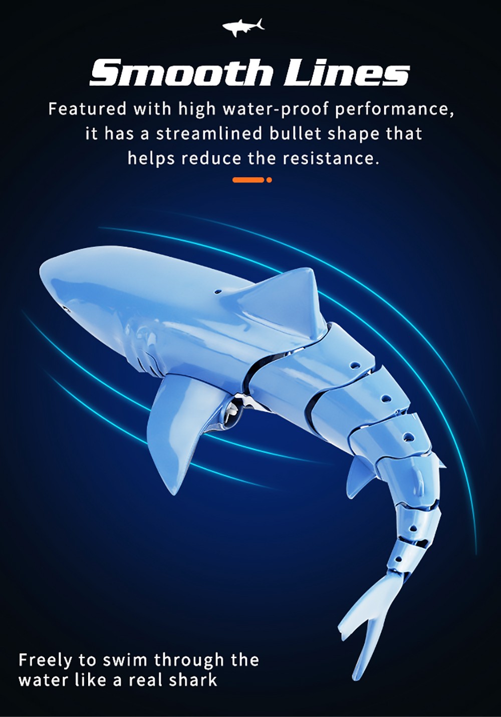 JJRC S10 RC Shark 2.4GHz 4CH Electric High Simulation Waterproof Mini Boat