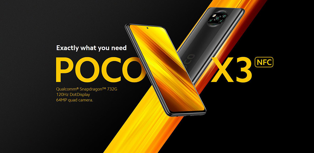 POCO X3 Global Version 4G LTE Smartphone 6.67'' FHD+ Screen 120Hz Refresh Rate Snapdragon 732G 6GB RAM 64GB ROM Android 10 Quad Rear Camera 5160mAh Battery - Gray