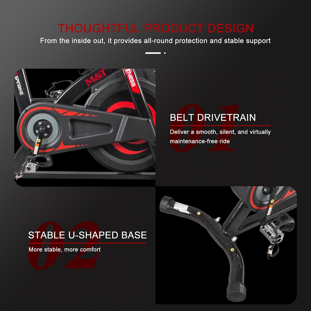 YS-7020 Indoor Cycling Bike Adjustable Handle & Seat Home Fitness Stationary Aerobic Portable Spinning Bike