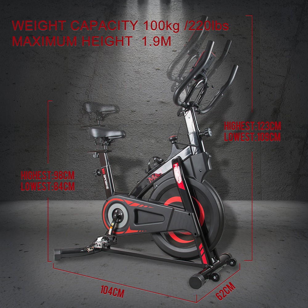 YS-7020 Indoor Cycling Bike Adjustable Handle & Seat Home Fitness Stationary Aerobic Portable Spinning Bike