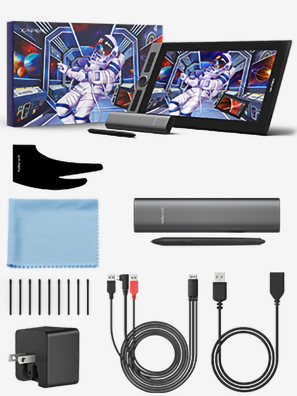 XP-PEN Artist Pro 16 Graphic Tablet with 15.4 Inch 133% sRGB Display, 8192 Level Stylus Pen, for Drawing, Design, Editing, Compatible with Windows, Mac, Linux - Black