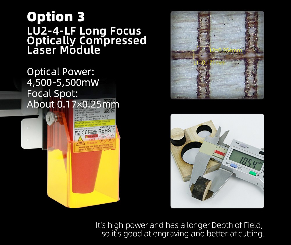 Aufero Laser 1 LU2-4-SF Portable Laser Cutter Engraver Machine 32-bit Motherboad 5,000mm/min