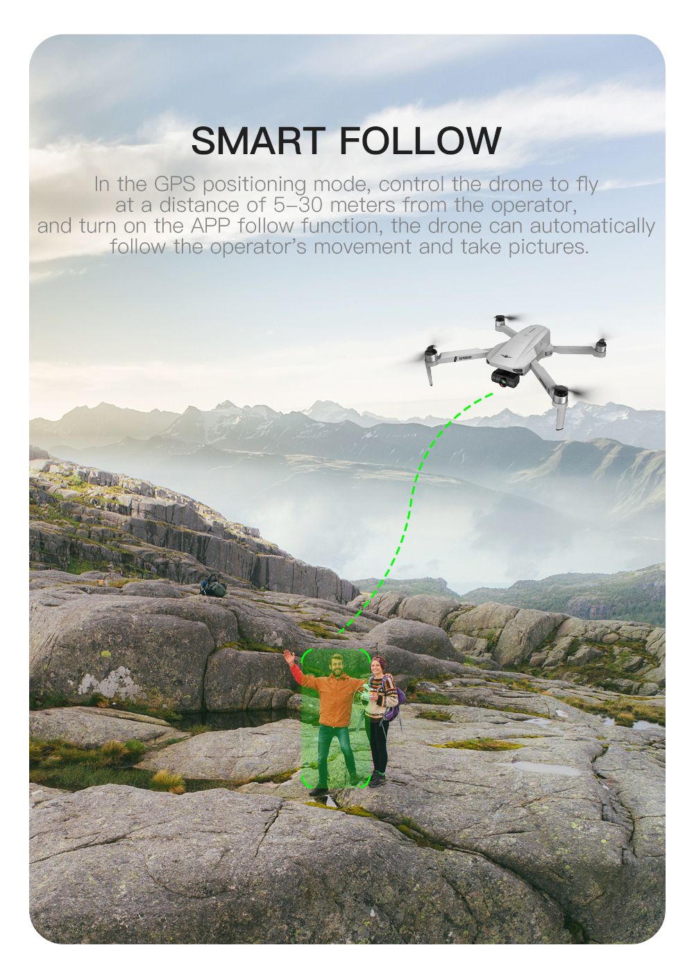 KF102 6K Camera GPS 5G WIFI FPV 2-Axis Self-stabilizing Mechanical Gimbal Brushless Foldable RC Drone - One Battery
