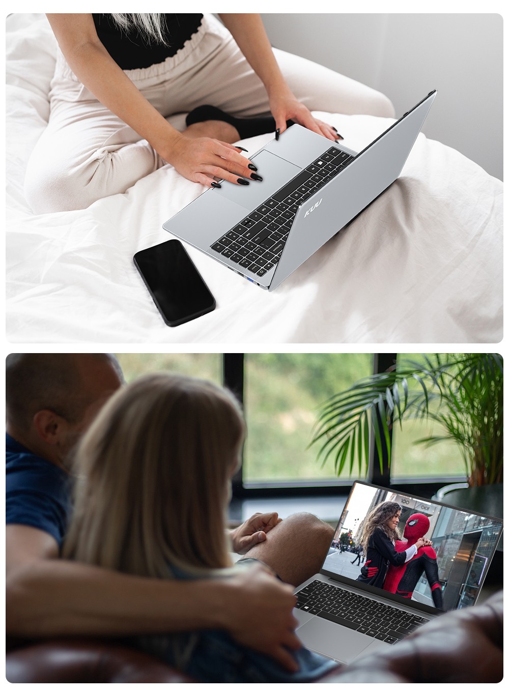 KUU A5 Laptop 15.6 inch 1920 x1080p IPS Screen Intel Core i5-11300H 16GB RAM 512GB SSD Windows 10 QWERTY Keyboard 4700mAh Battery - Dark Gray