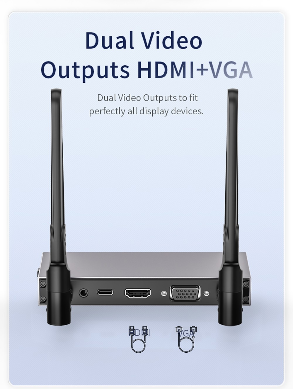 R20+Q5 HDMI Wireless Transmitter and Receiver 2.4G+5G 1920x1080@60Hz HDMI 1.4