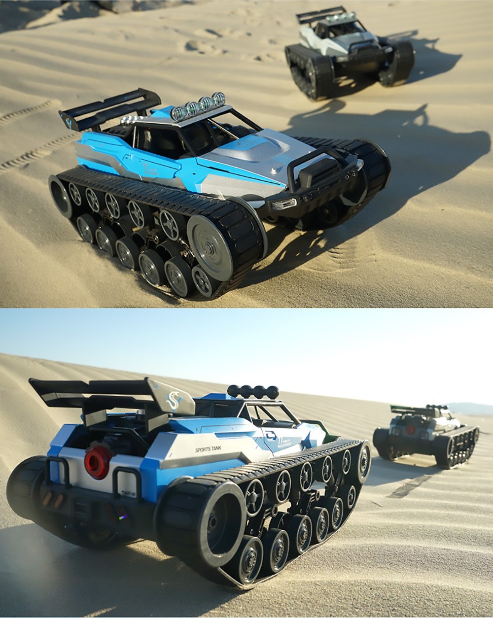 SG 1204 EV2 Upgraded 1/12 2.4G RC Tank 30km/h High Speed Drift Electric Arroy Vehicle RTR- Grey + White