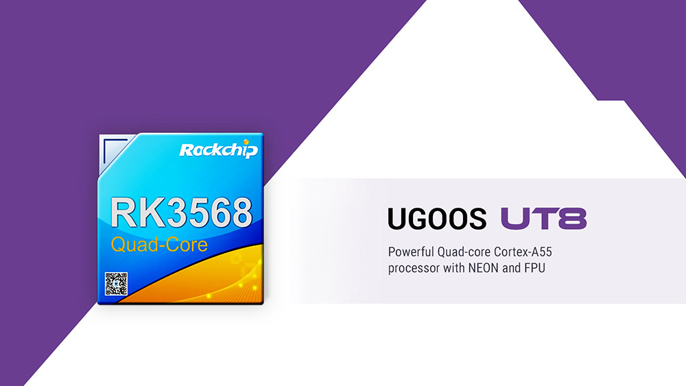 UGOOS UT8 Pro Android 11 MINI PC TV BOX RK3568 Quad-core A55 8GB RAM 64GB ROM WIFI6 Gigabit RJ45 SAMBA HDR
