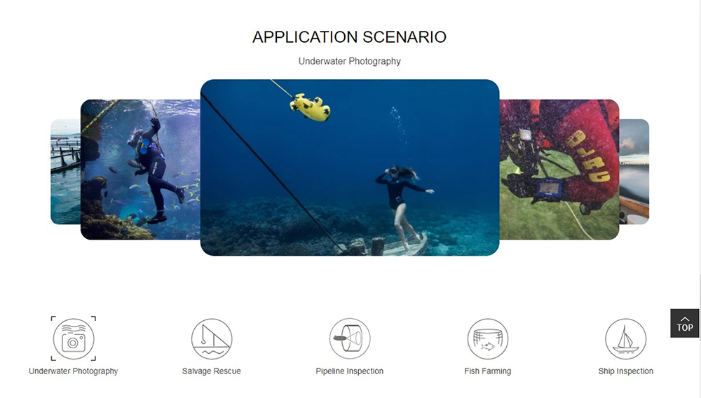 FIFISH V6S Underwater Robot with 4K UHD Camera 100m Depth Rating 6 Hours Working Time Underwater Drone