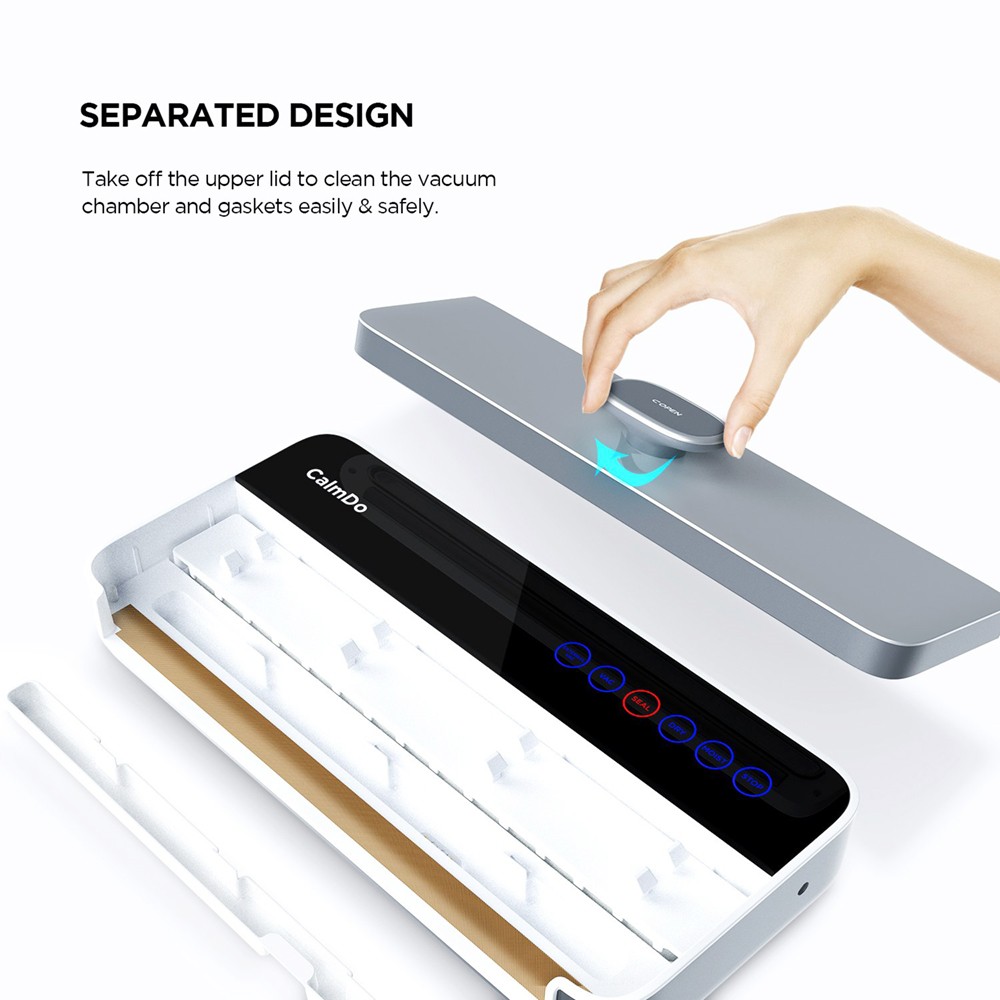 CalmDo V001 Automatic Vacuum Sealer Machine Auto-Lock Keep Food Fresh - Silver