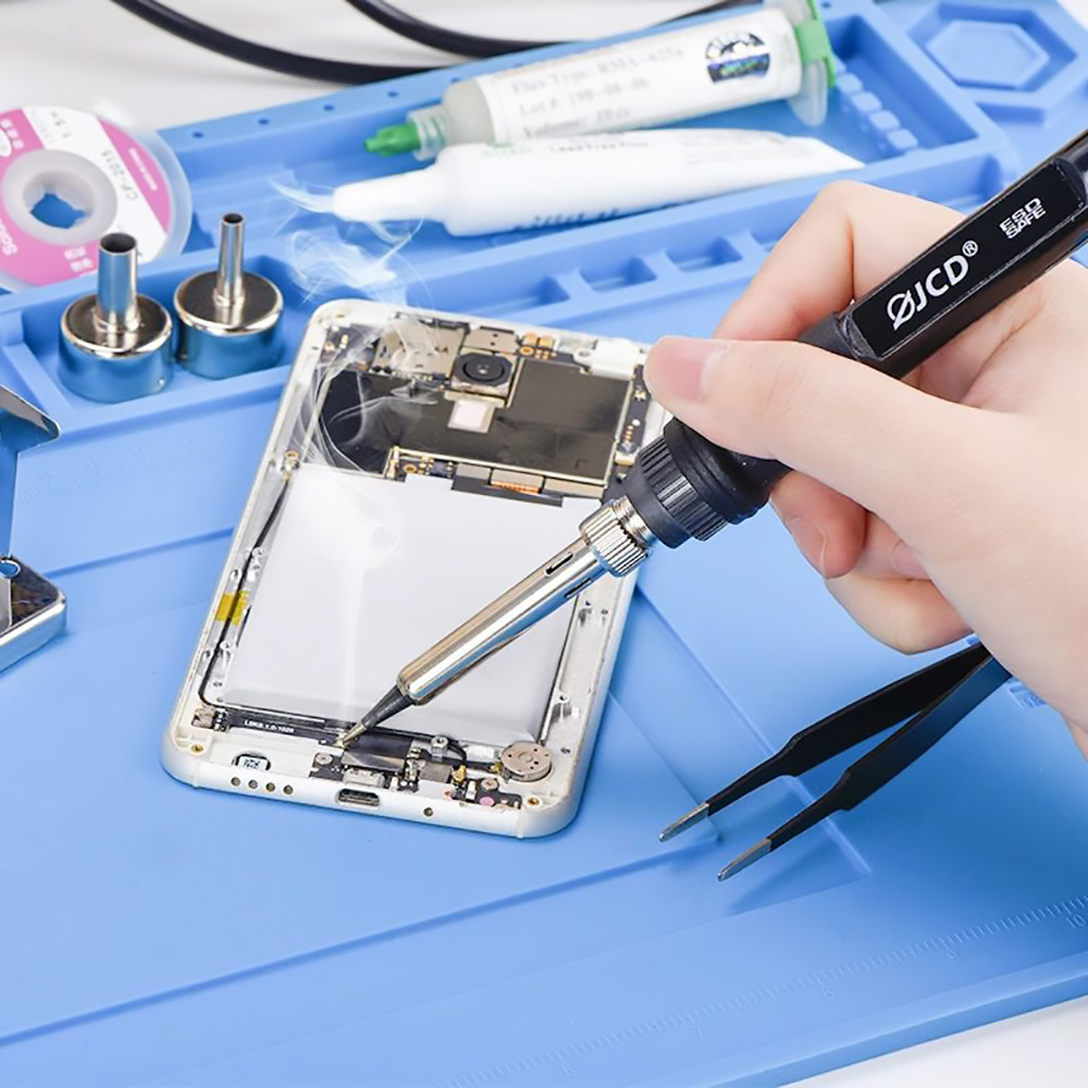 JCD 8898 2in1 750W Soldering Station Hot Air Gun Heater LCD Digital Display Soldering Iron Welding Rework Station