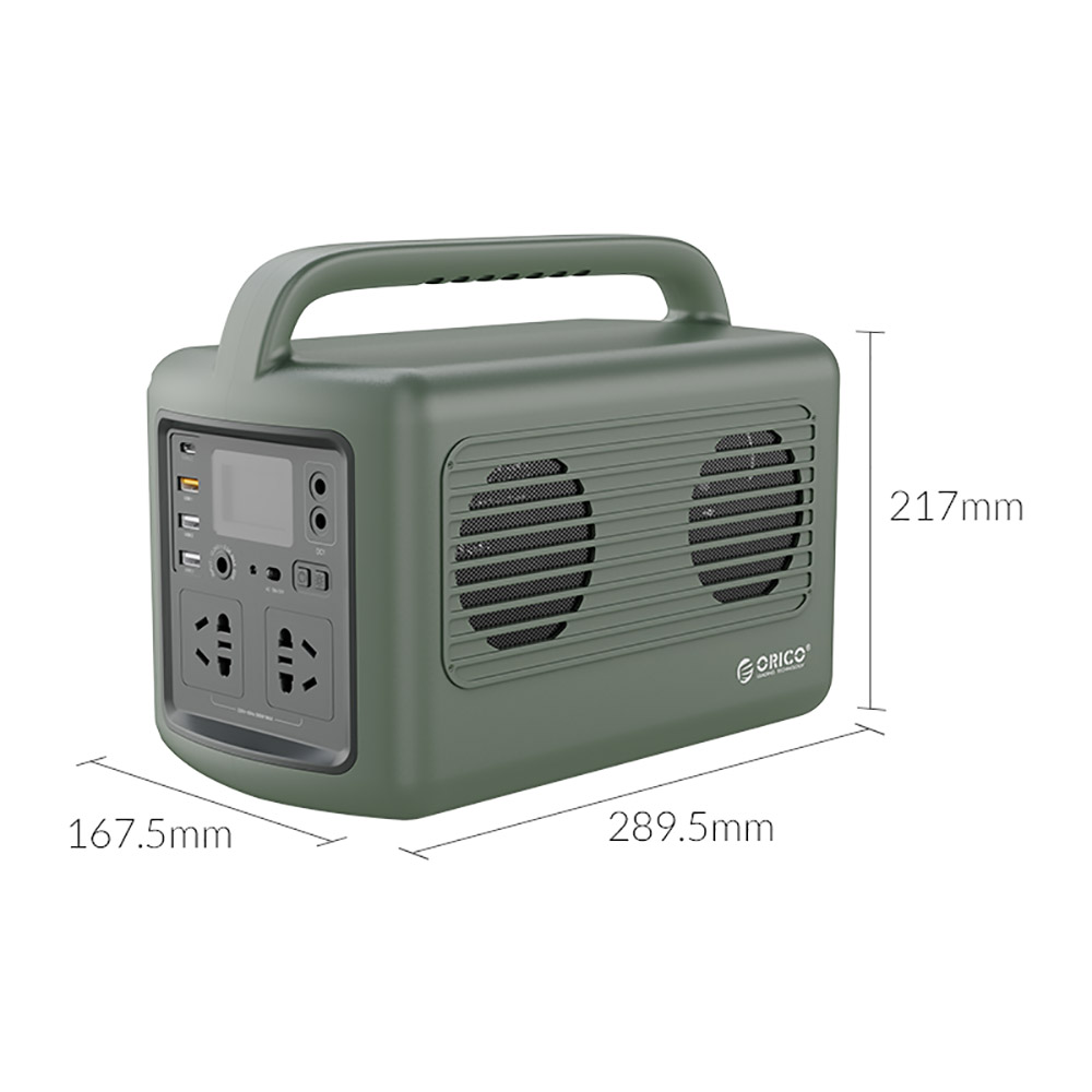ORICO PB500 500W Portable Power Station 148100mAh Lithium Battery Pure Sine Wave AC Outlet Fire-retardant Fuselage