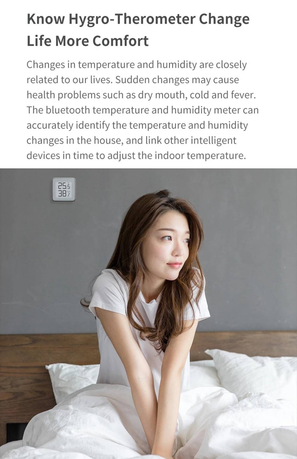 Youpin Miaomiaoce E-Link INK Screen Display Digital Moisture Meter High-Precision Thermometer Temperature Humidity