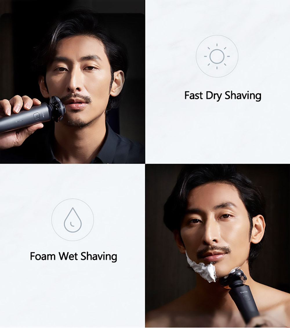 Xiaomi ShowSee F303-BK Electric Shaver 500W Strong Power Noise-Reducing Omnidirectional Floating - Black