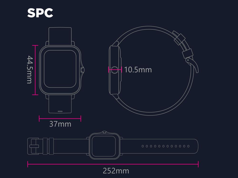 Zeblaze GTS 2 1.69 Inch Bluetooth Calling Receive/Make Call Music Player Blood Pressure Smart watch Gold