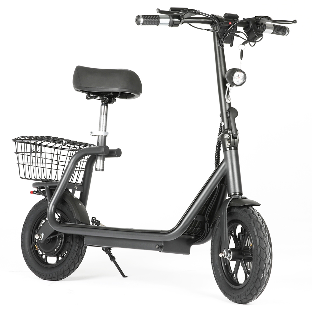 BOGIST S5 Pro Electric Scooter 500W Motor with Seat and Cargo Carrier 12 Inch Pneumatic Tire Up to 40Km/h - Black