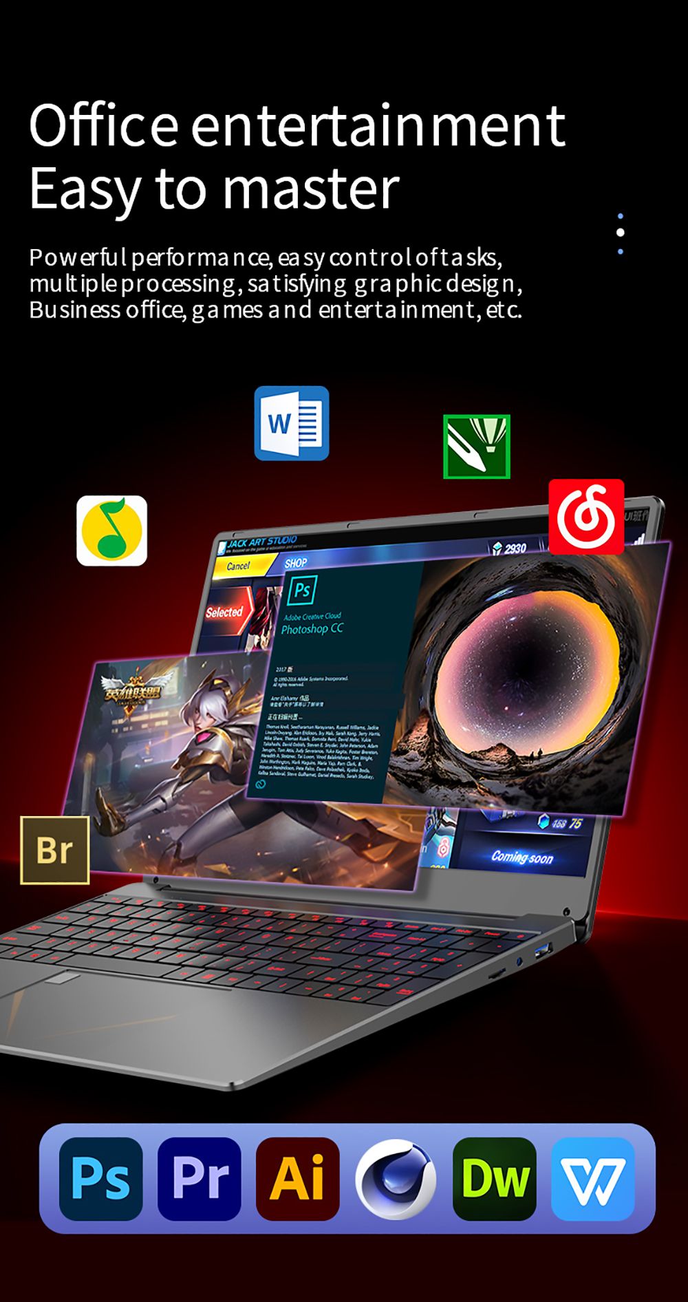 CENAVA PA156-12 Laptop 15.6 Inch 1920 x 1080p Screen Intel Celeron J4125 12GB RAM 512GB SSD Windows 10 Fanless Design Backlit keyboard Fingerprint Unlock