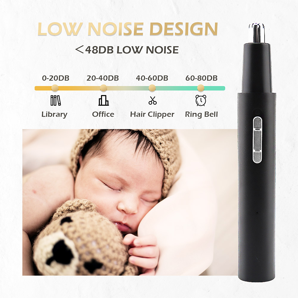 Ear and Nose Hair Trimmer Painless Body Hair Remover with Stainless Steel Blade IPX7 Waterproof Low Noise Easy Cleaning