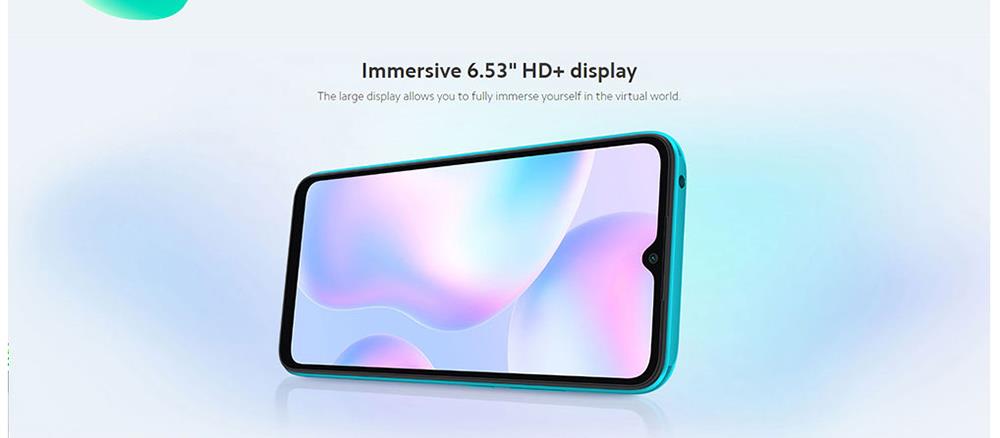 Xiaomi Redmi 9A Global Version 4G LTE Smartphone 6.53 Inch HD Screen MediaTek Helio G25 2GB RAM 32GB ROM MIUI 12 13MP AI Rear Camera 5000mAh Battery Dual SIM Dual Standby - Green