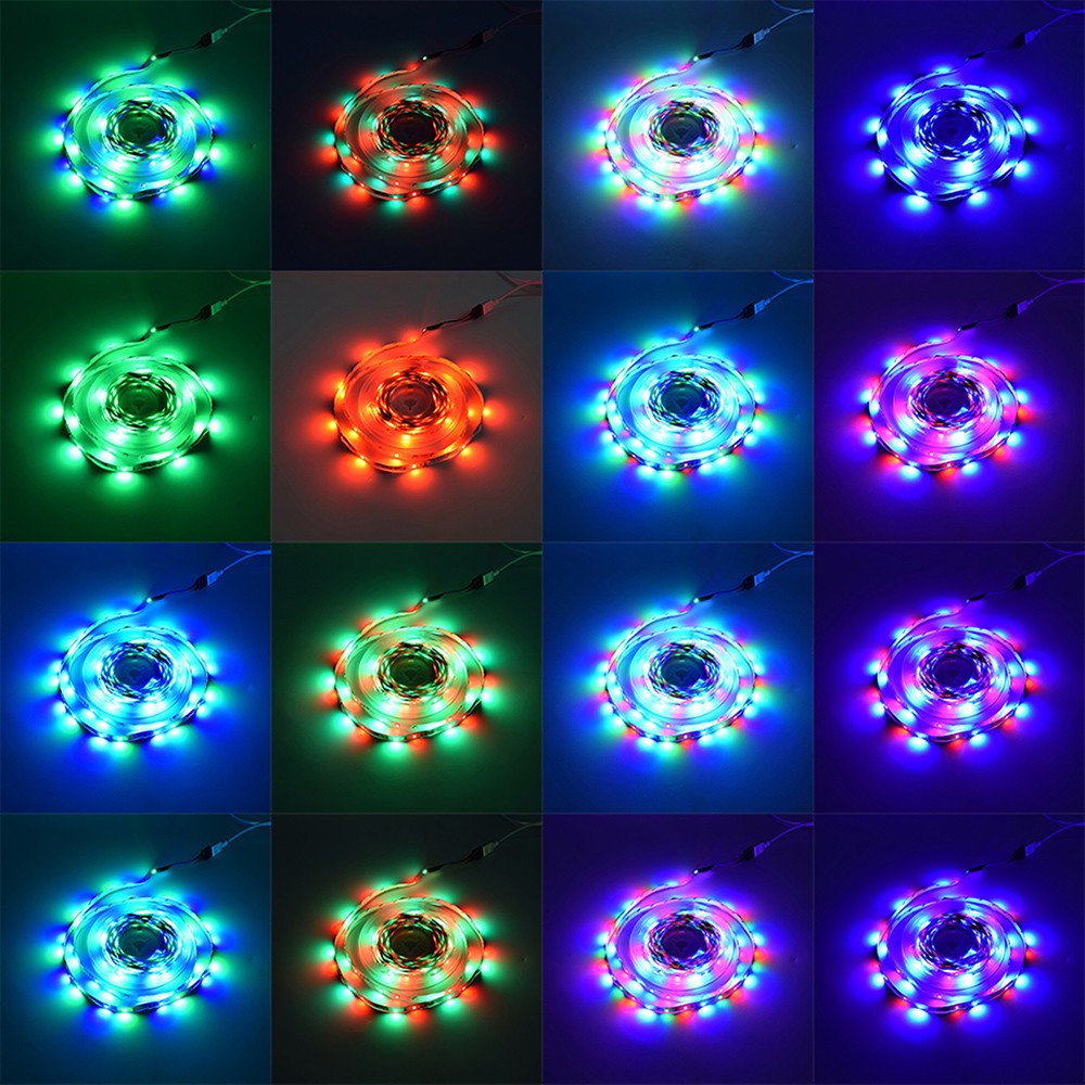 12V-2835 RGB 10 Meters 24 Keys 300 Lights 40W White Light Strip Non-Waterproof/Non-Adhesive Version - Dual Plate
