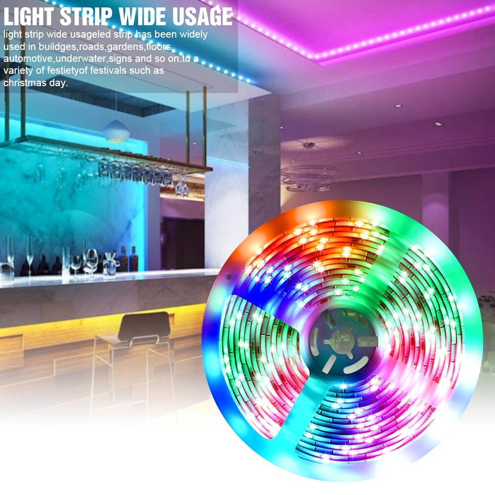 12V-5050 RGB WiFi Remote Control 5 Meters 24 Keys 150 Lights 24W Dual Disk Light Strip