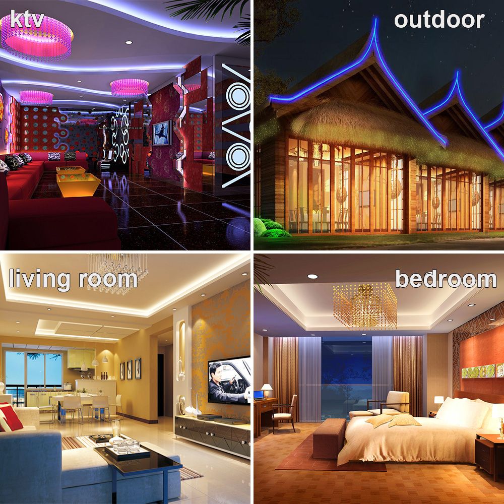 12V-5050 RGB WiFi Remote Control 5 Meters 24 Keys 150 Lights 24W Dual Disk Light Strip