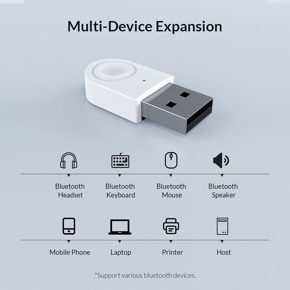 ORICO BTA-608 Computer USB Dongle 5.0 Adapter White