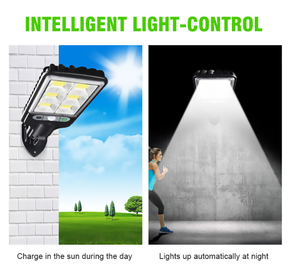 616C 30COB Solar LED Wall Lamp with Human Body Induction for Garden & Outdoor