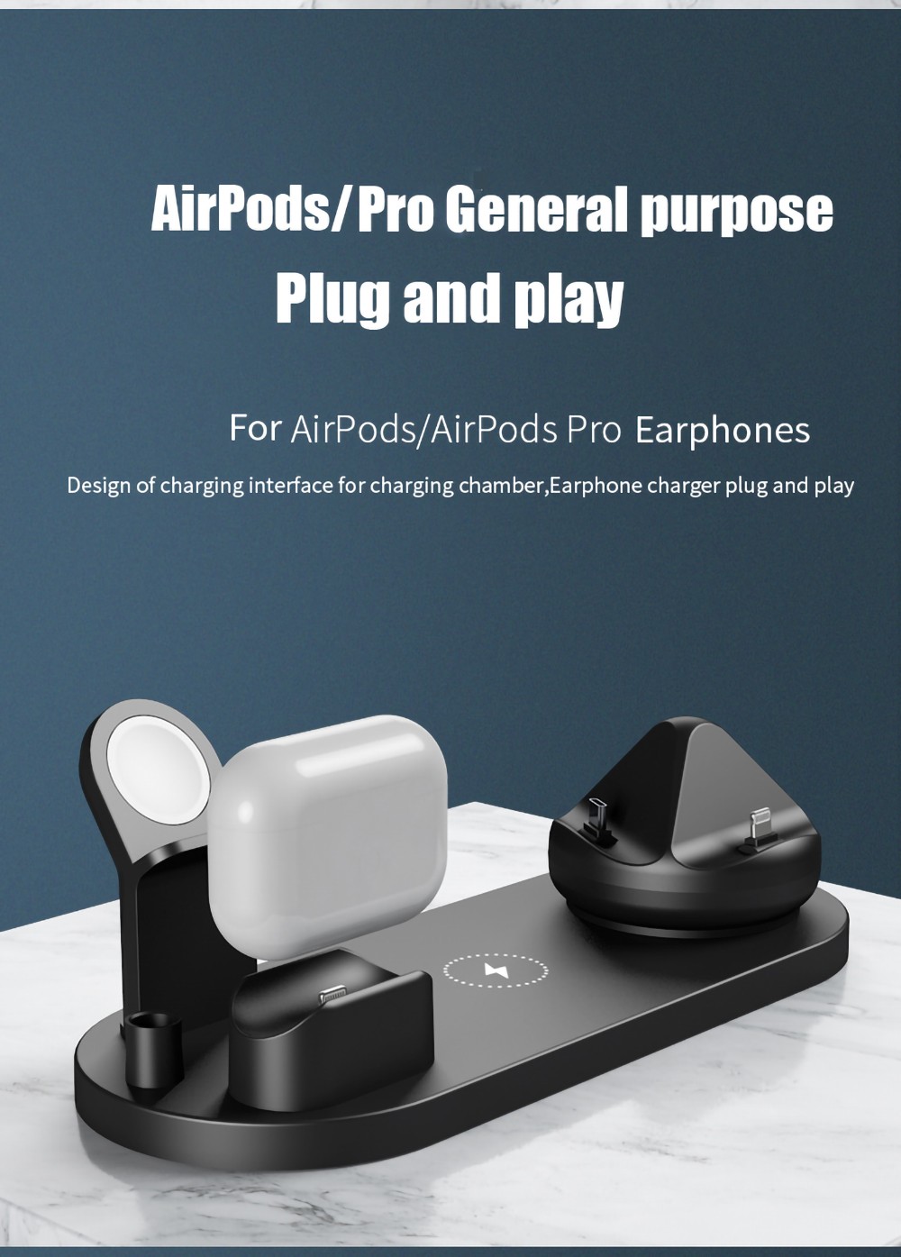 7 in 1 Wireless Charger Fast Charging For iPhone - White