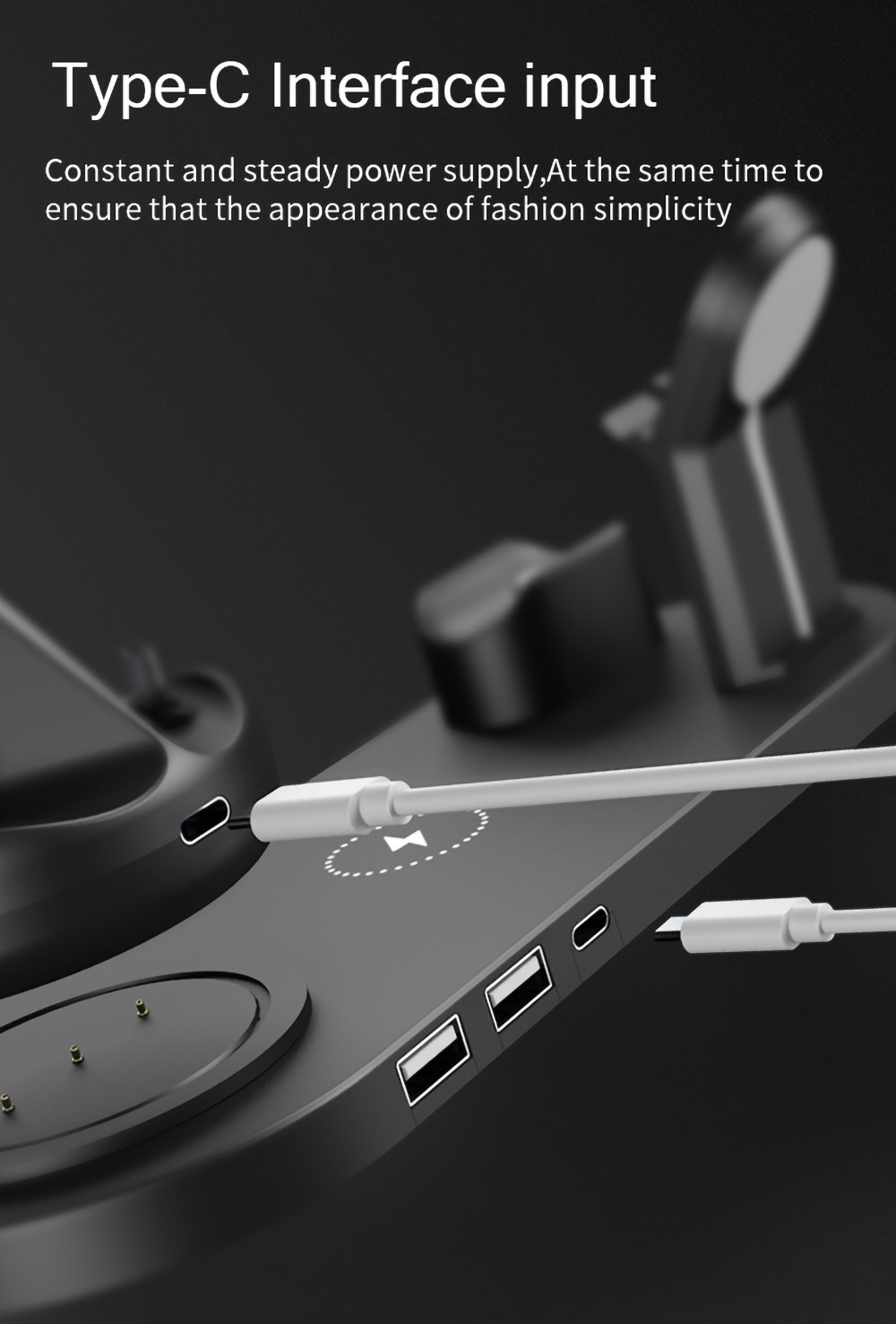 7 in 1 Wireless Charger Fast Charging For iPhone - White